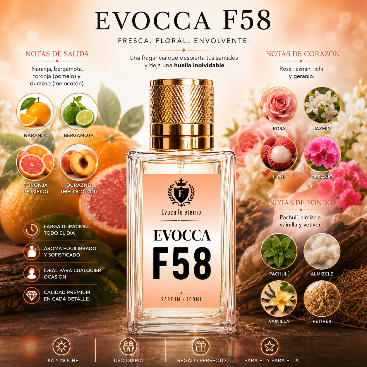 F58 Parfum 100ml Mujer (Chanel Coco Mademoiselle)