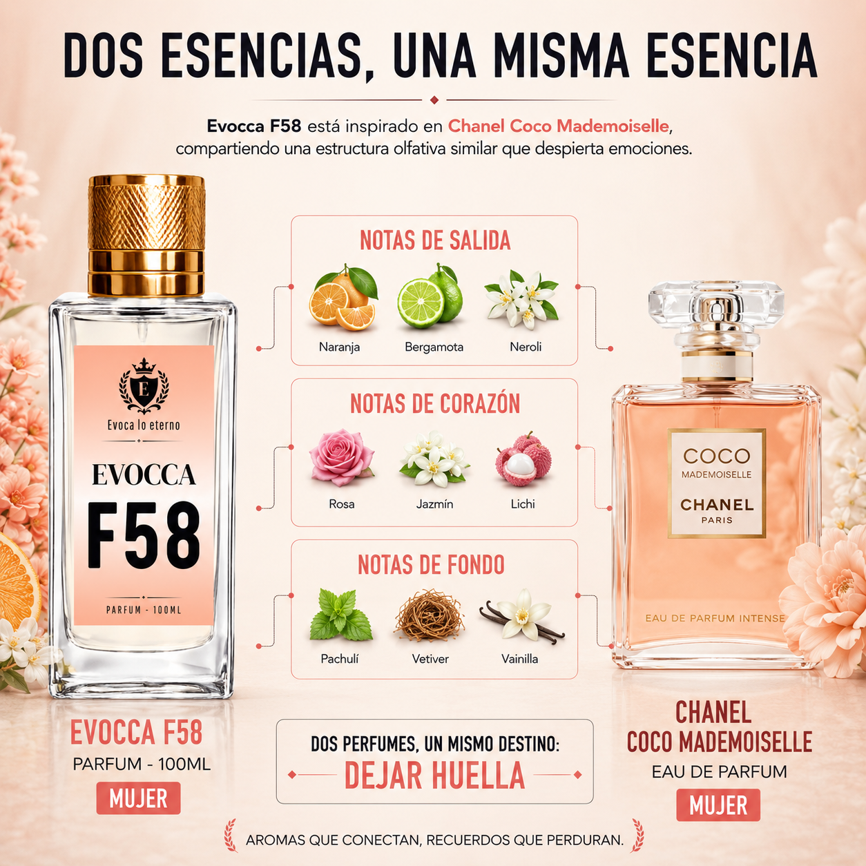 F58 Parfum 100ml Mujer (Chanel Coco Mademoiselle)