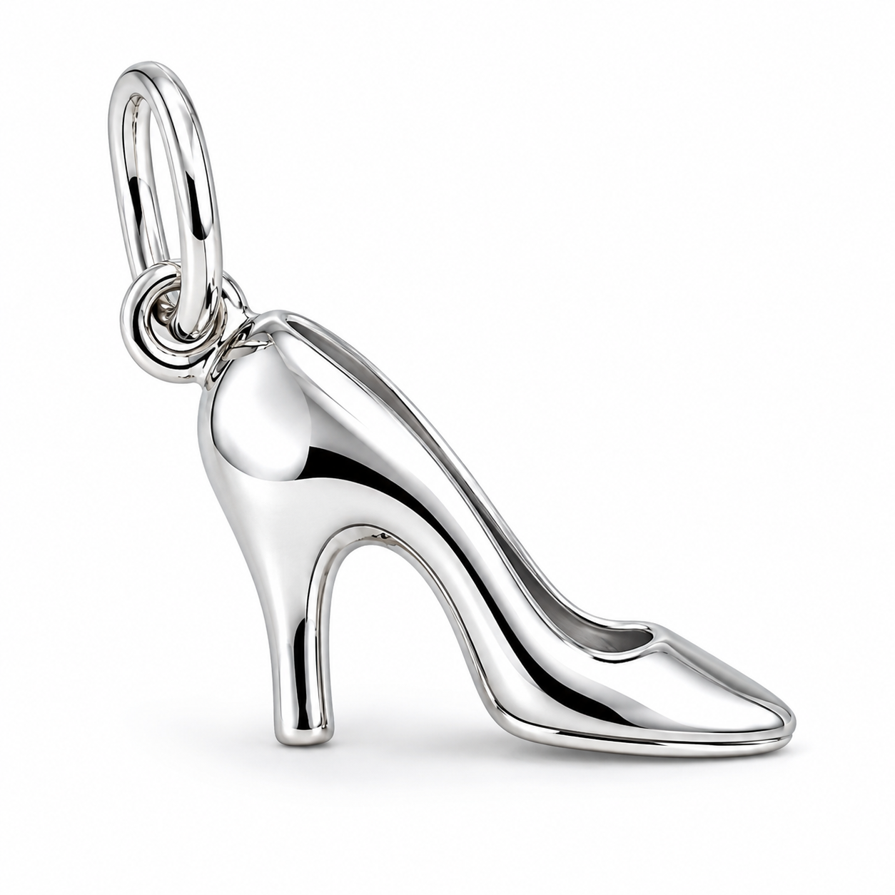 Dije soplado zapato dama Plata Italiana 925