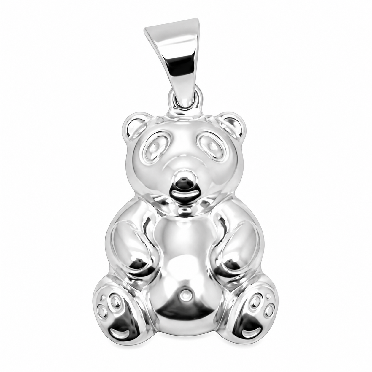 Dije soplado oso Plata Italiana 925