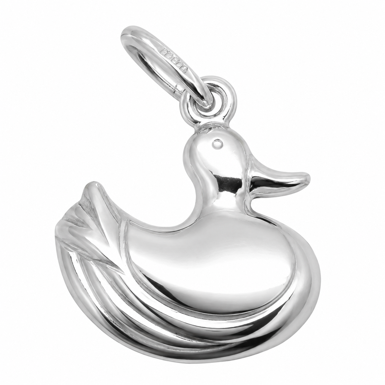 Dije soplado Patito Plata Italiana 925
