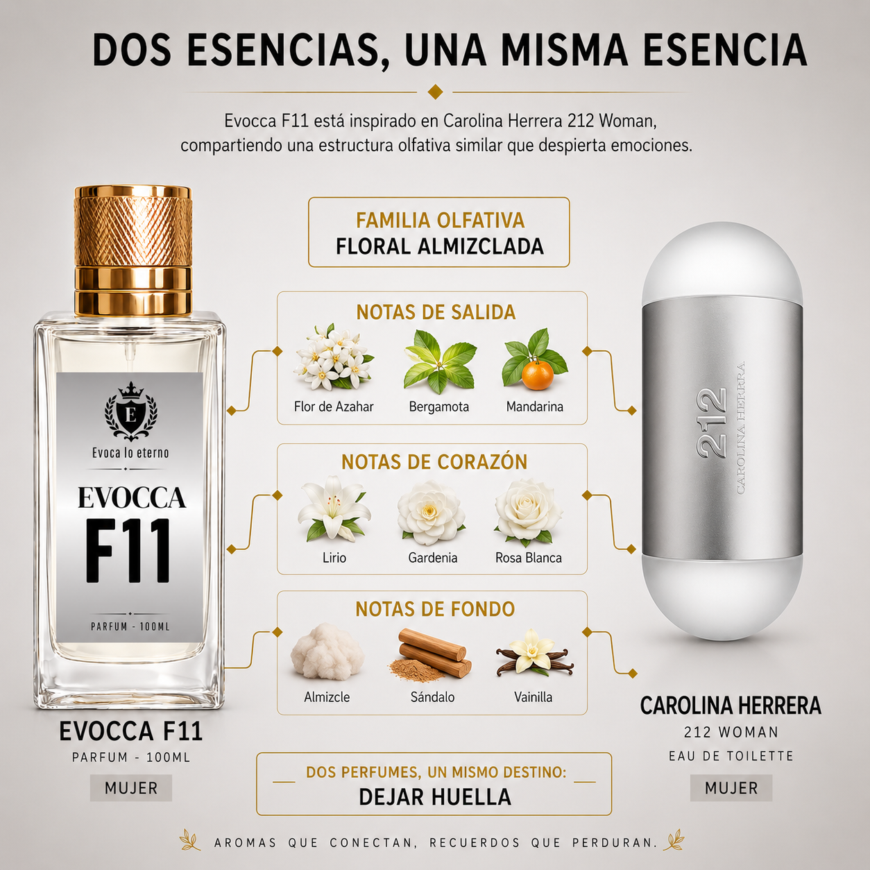 Evocca F11 Parfum 100ml Mujer (Carolina Herrera 212 mujer)