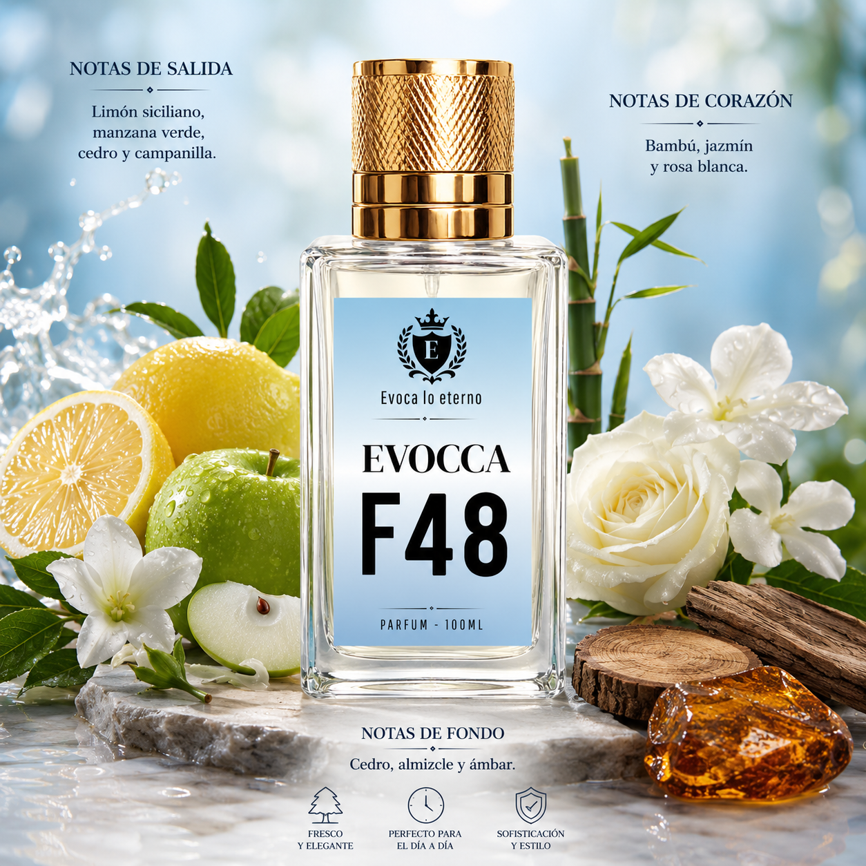 Evocca F48 Parfum 100ml Mujer (Dolce & Gabbana Light Blue)