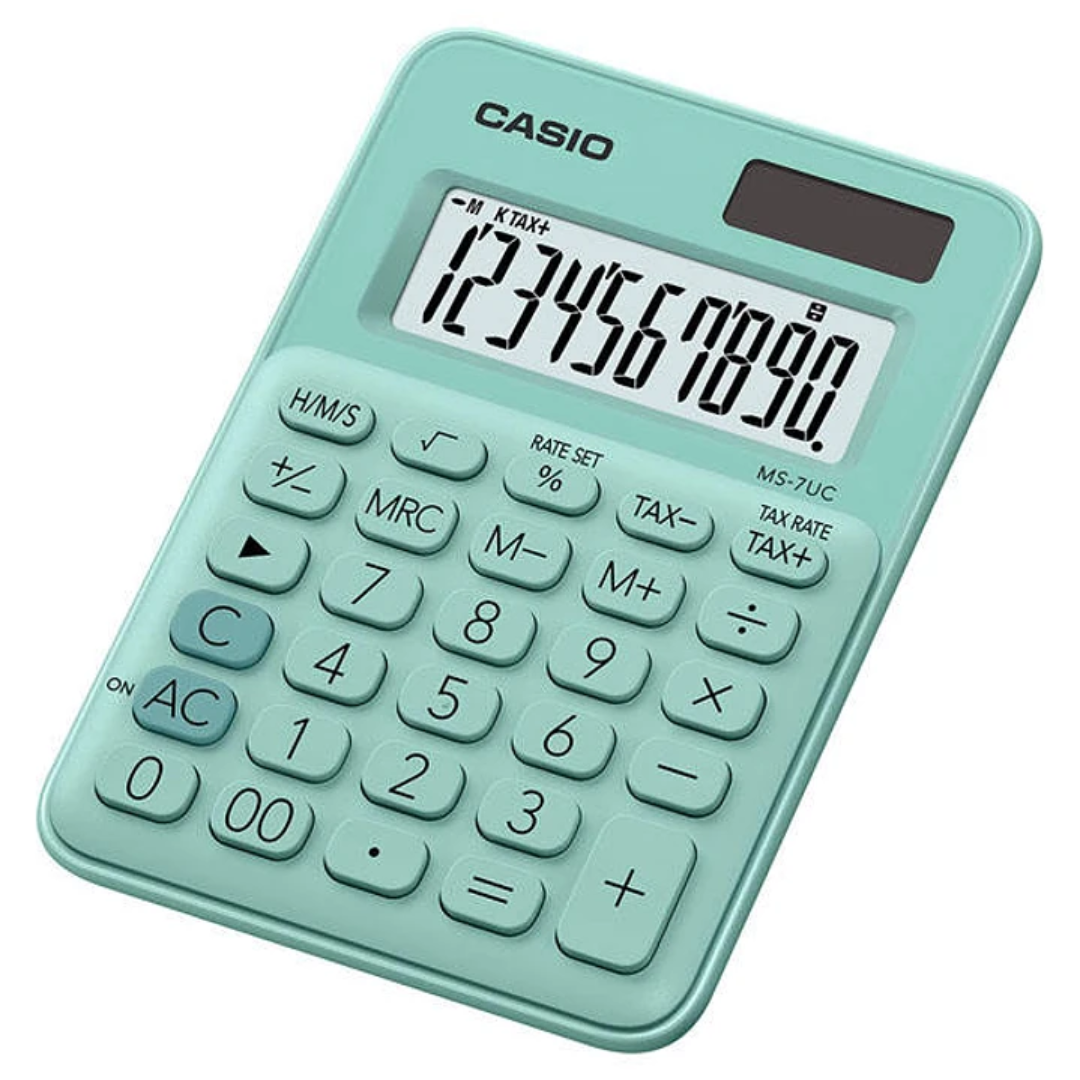 Calculadora Casio MS-7UC-GN - Relojeando Default Title Casio Calculadora Calculadora Casio MS-7UC-GN