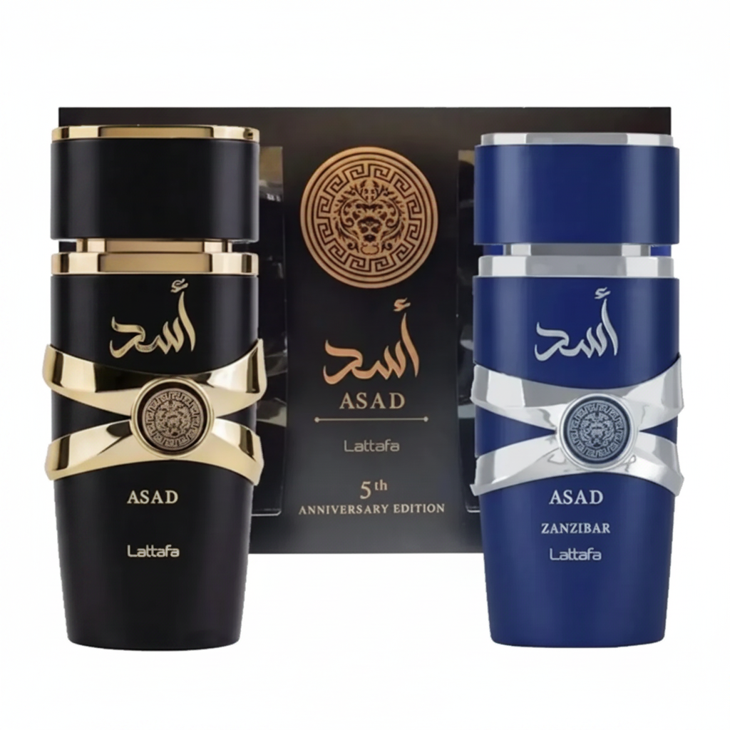 Lattafa Estuche Asad 100ml Edp +Asad Zanzibar 100ml Hombre