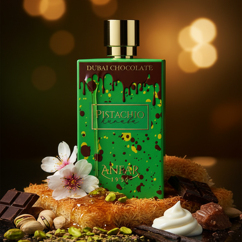 Anfar Pistachio Kunafa Ext De Perfume 80ml unisex (Inspirado en Odyssey Dubai Chocolat de Armaf)