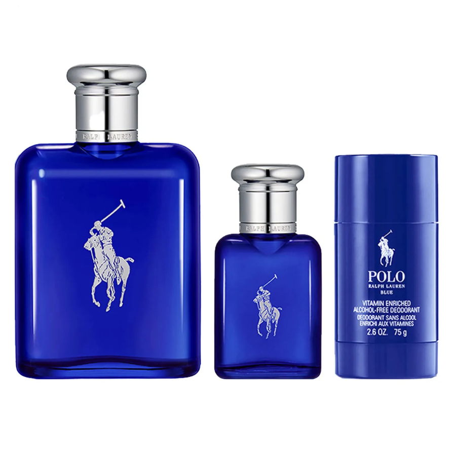 Ralph Lauren Estuche Polo Blue edt 125ml +40ml + 75ml Deo Stick Hombre