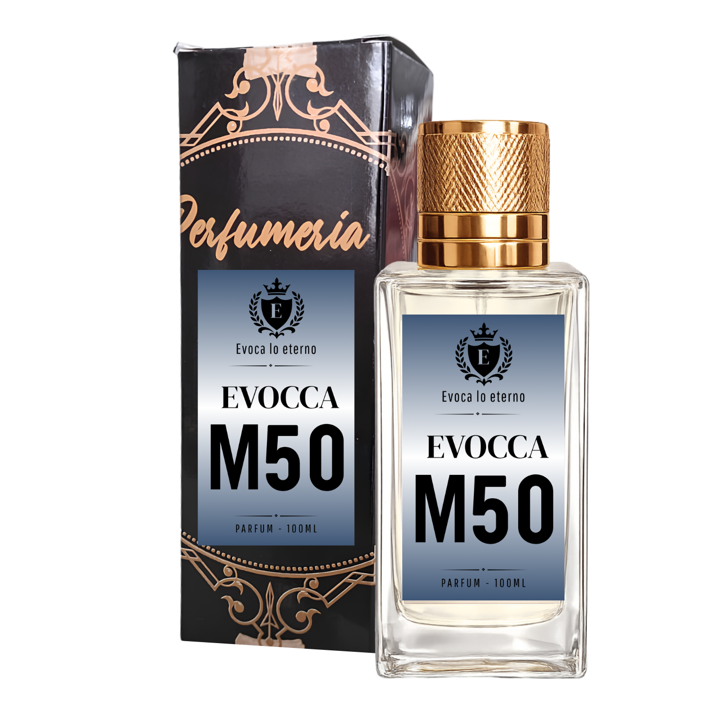 Evocca M50 Parfum 100ml Hombre (Carolina Herrera Bad Boy)