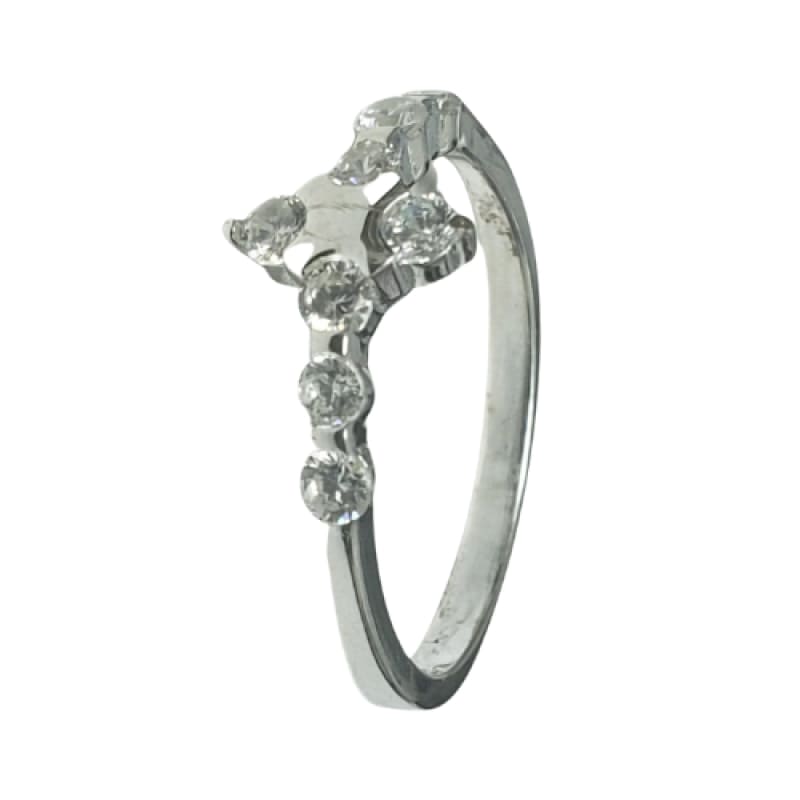 Anillo divino piedras en cruz plata 925 - 7