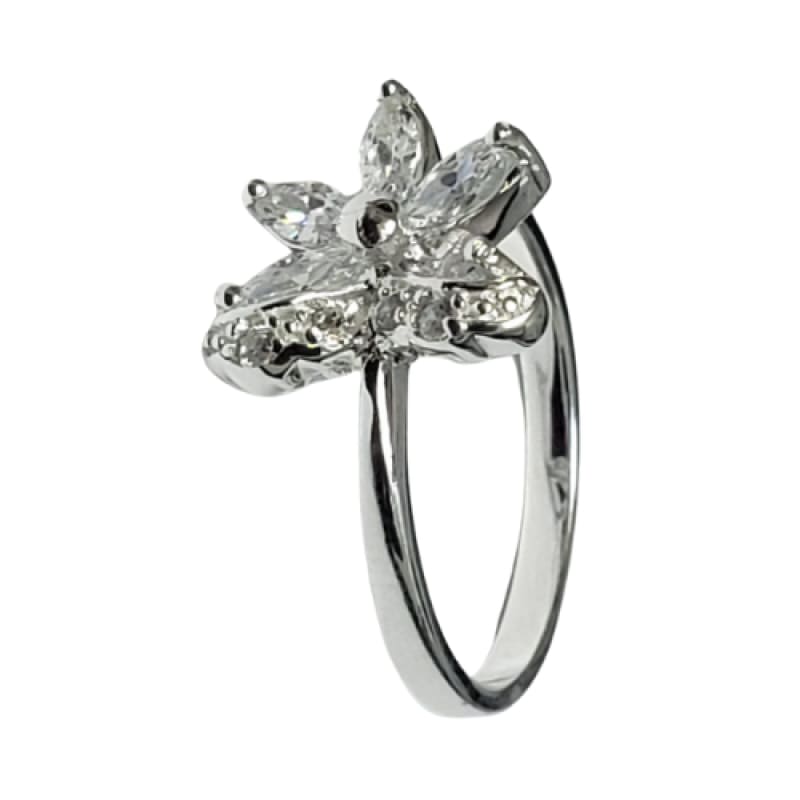 Anillo flor de piedras Plata 925 - Metalli - 7 - Perfumisimo
