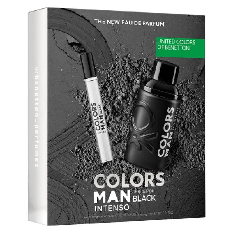Benetton Colors Man Black Intenso edp Estuche 100ml+10ml Hombre - Perfumisimo