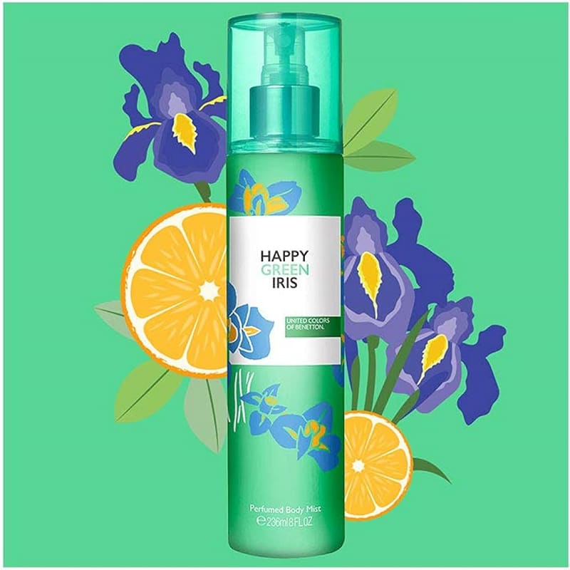 Benetton Happy Green Iris Body Mist 236ml Mujer