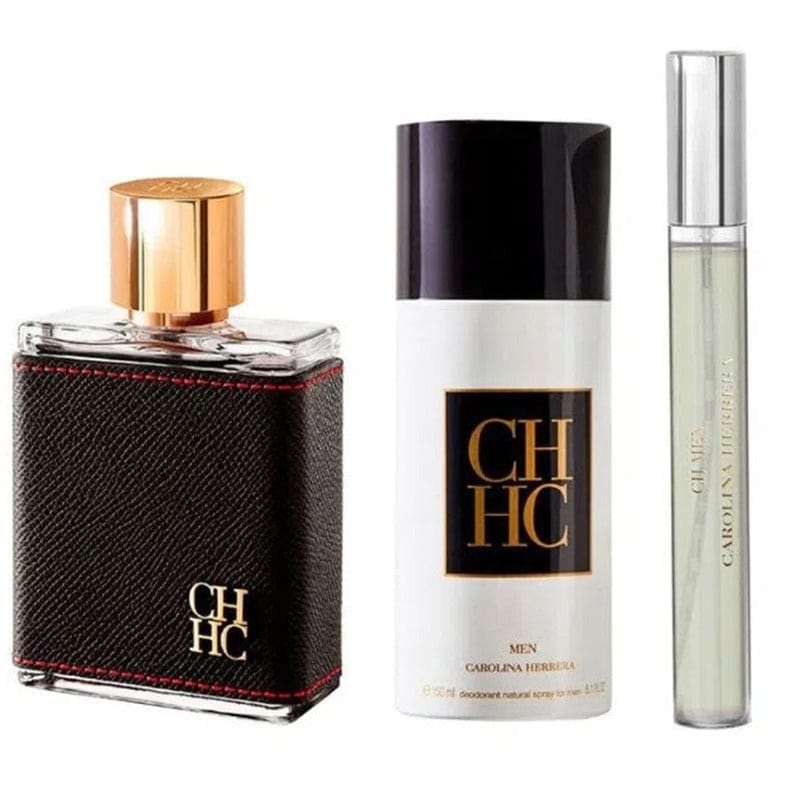 Carolina Herrera Estuche Ch Men edt 100ml+10ml Mini+150ml Deo Hombre - Perfumisimo