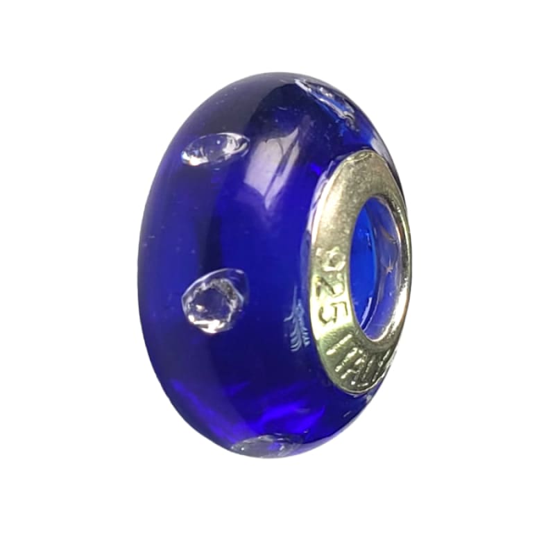 Charm azul Murano y Plata Italiana 925 - Perfumisimo