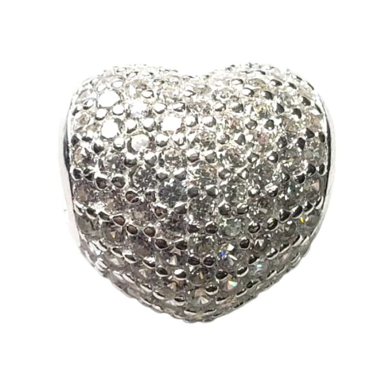 Charm corazón blanco cristales Murano y Plata Italiana 925 - Metalli - Default Title - Perfumisimo