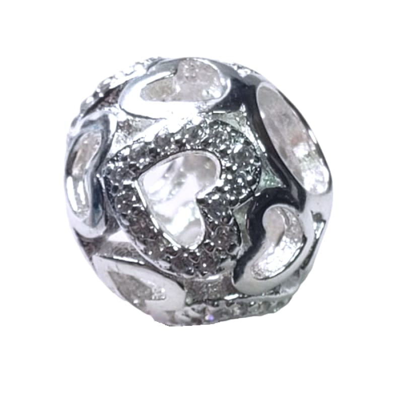 Charm corazones con piedras Plata Italiana 925 - Metalli - Default Title - Perfumisimo