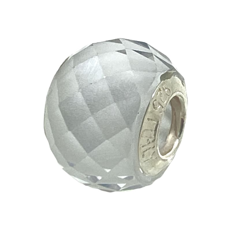 Charm esfera de cristales blanco Plata Italiana 925 - Perfumisimo