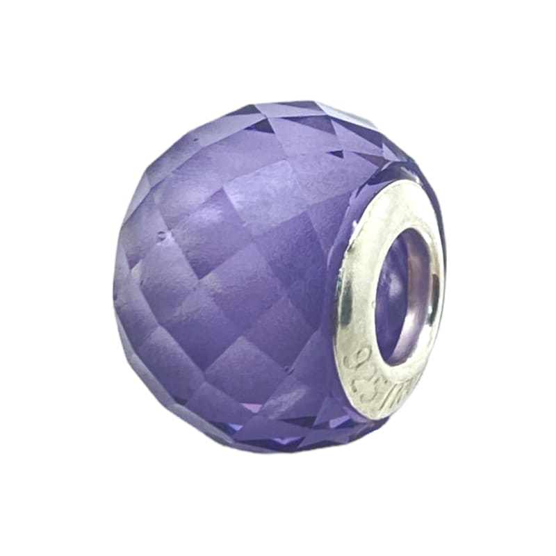 Charm esfera de cristales murano lila Plata Italiana 925 - Perfumisimo