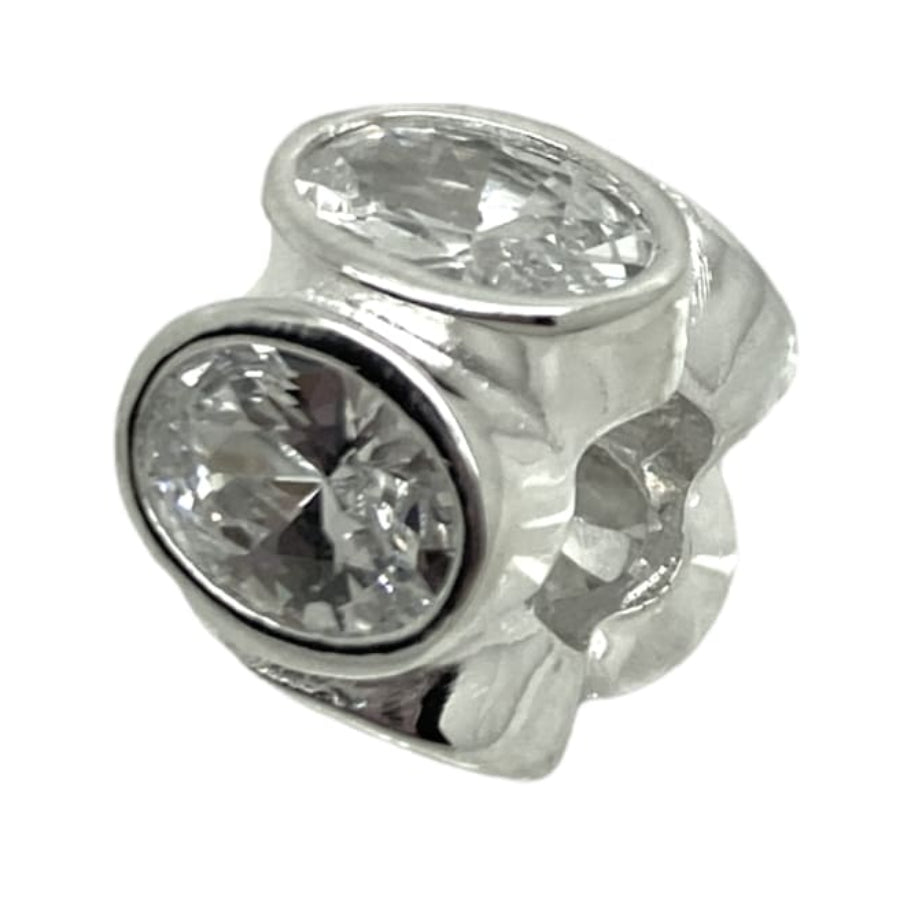 Charm flor con cristales murano blanco Plata Italiana 925 - Metalli - Default Title - Perfumisimo
