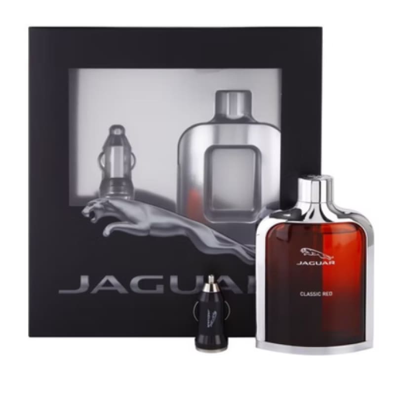 Jaguar red set edt 100ml+ car charger Hombre