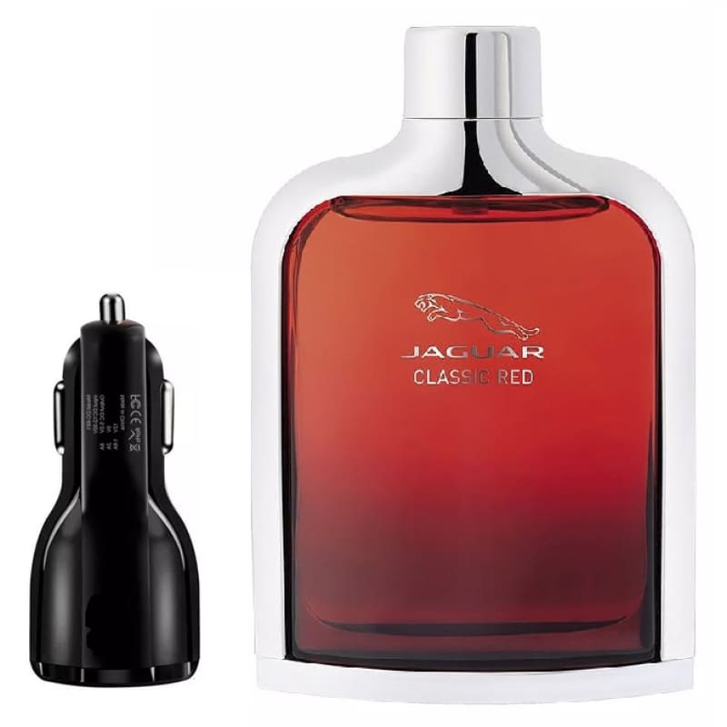 Jaguar red set edt 100ml+ car charger Hombre