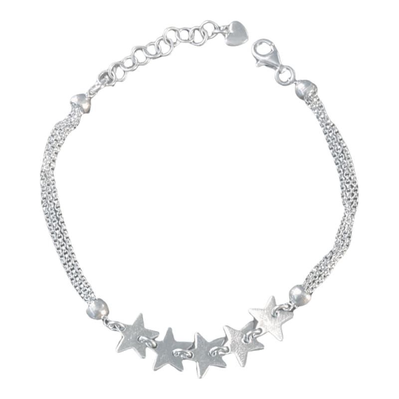 Pulsera 5 estrellas italiana 20cm Plata Italiana 925 -