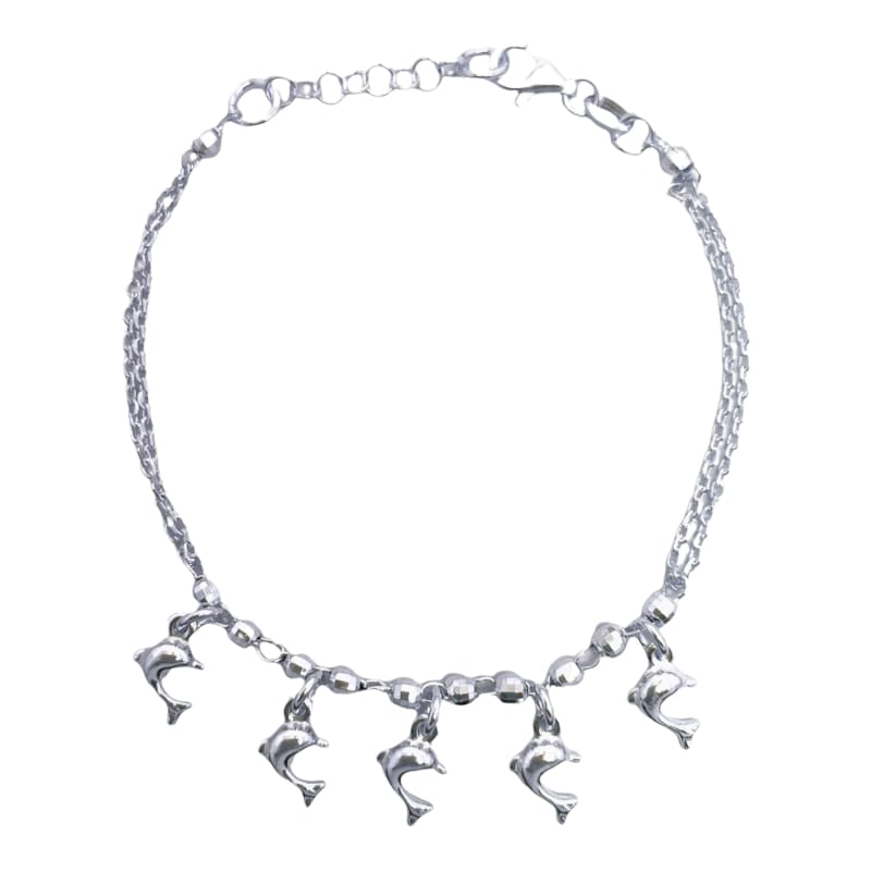 Pulsera con dijes de delfin 19cm Plata Italiana 925 - Metalli - Default Title - Perfumisimo
