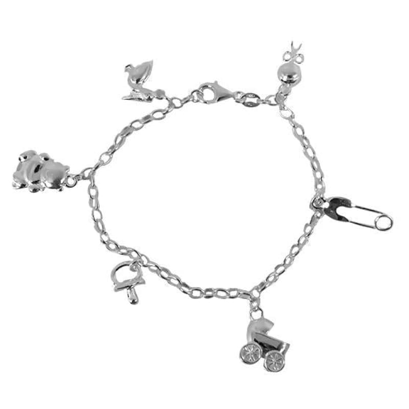 Pulsera para mamá 19cm Plata Italiana 925 - Pulsera de Plata